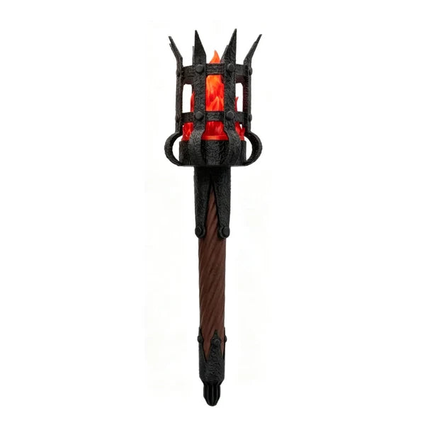 Medieval Torch Wall Sconce: Battery LED Realistic Candle Light with Remote - Torch + Wall Mount / Orange