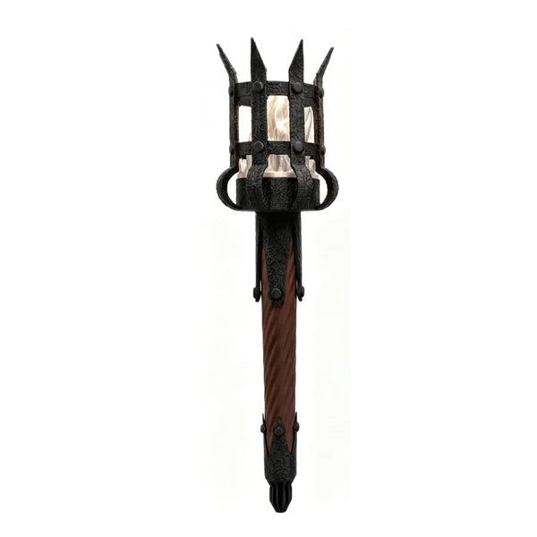 Medieval Torch Wall Sconce: Battery LED Realistic Candle Light with Remote - Torch + Wall Mount / Orange