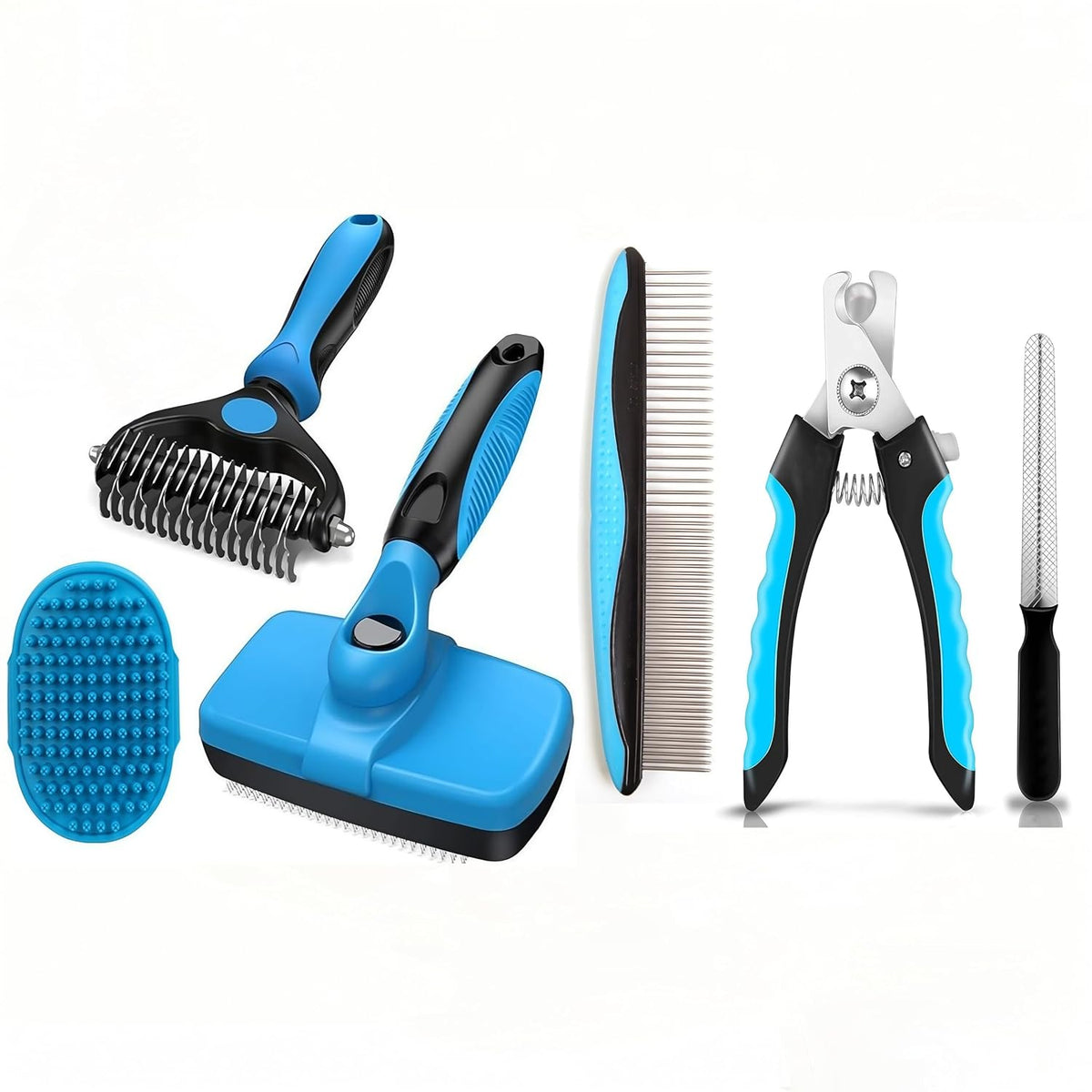 Cat Grooming Kit,Kitten Puppy Pet Dog Grooming Kit,Dog Slicker Brush,9PCS | Dog Cat Rabbits Grooming Scissors Tools Kit,Dog Grooming Brush Kit for Small or Large Short and Long Haired Dogs At Home