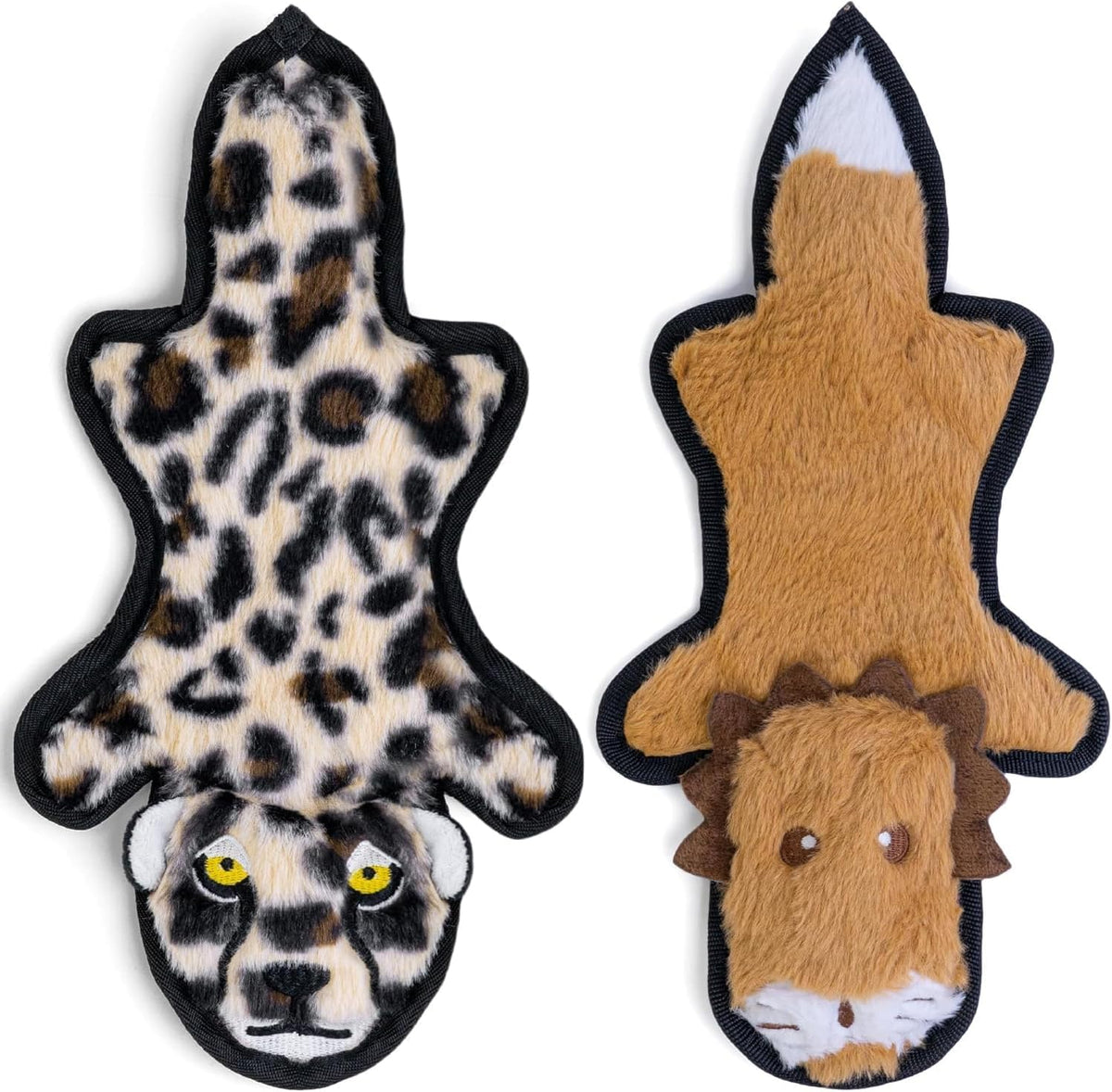 SHARLOVY No Stuffing Dog Toys Crinkle Squeaky, Long Lasting Chews for Aggressive, Durable Plush Dog Puppy Chew Toys for Teething, with 6 Tough Layers for Small Medium Large Breed-5pack,Large