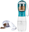AVELORA Dog Water Bottle with Food Container, Portable Leak Proof Pet Water Dispenser for Walking Hiking Travel, Puppy Essentials Accessories for Small Large Dogs, Dog Gifts (10oz/15oz/19oz)