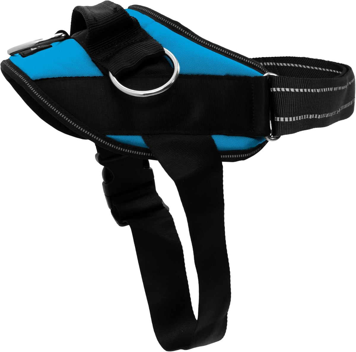 ShawnCo Essential Dog Harness, No-Pull Pet Vest (Pacific Blue,M) | 3 Leash Clips, Easy On, No-Choke, Reflective, Adjustable Fit, Padded Comfort, Control Handle, For Small, Medium & Large Dogs