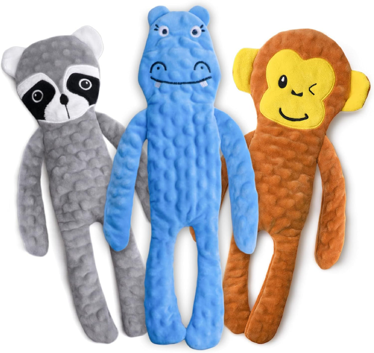 SHARLOVY Dog Squeaky Toy No Stuffing 6 Pack, Dog Toys Crinkle for Puppy | for Small Puppy, Durable Chew Plush Cute Animals Natural for Teething Pet