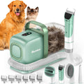 Buenkee Dog Grooming Vacuum Kit, 15000Pa Clipper, Shedding Brush, 2L, White | Brush, trim and deshed at home with less flying fur, mess-control suction and fewer emptying breaks during longer sessions