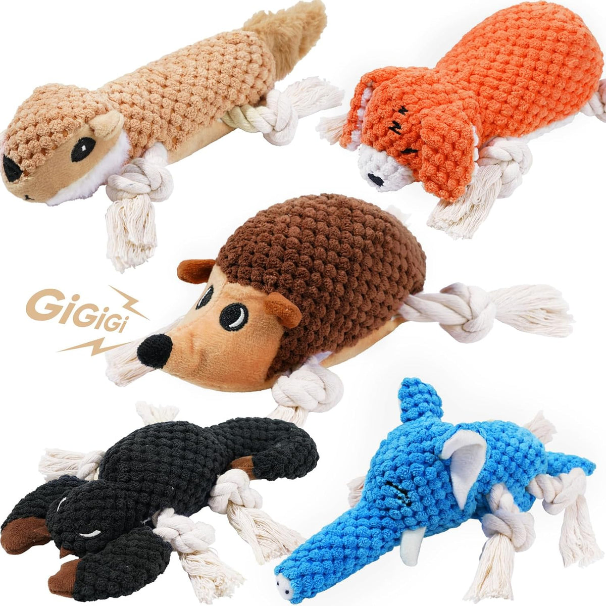 LEGEND SANDY Squeaky Plush Dog Toy Pack for Puppy, Small Puppy Chew Toys | 12 pcs Puppy Toys, Dog Toys Bulk with Squeakers, Cute Soft Pet Toy for Small Medium Size Dogs, Gift fot Pet