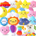 QTwoof 20-Pack Plush Squeaky Dog Toys for Small Dogs | 16 Plush Toys,4 Dog Bags,Built-In Squeakers,Keeps Dogs Busy,Boredom Relief