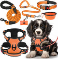 LOBEVE No Pull Dog Harness, Collar & Leash Set with Travel Accessories | Includes Dog Seat Belt, Collapsible Bowls & Poop Bag Dispenser. Ideal for Training, Walking, Hiking. Fits Small to Large Dogs