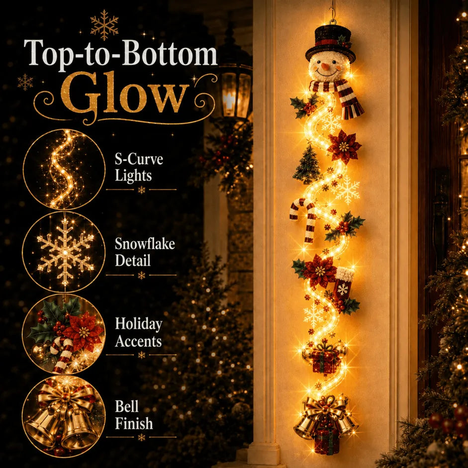 🔥🎄Glowing Christmas Door Hanger | 6 Festive Lighted Designs with Warm Glow