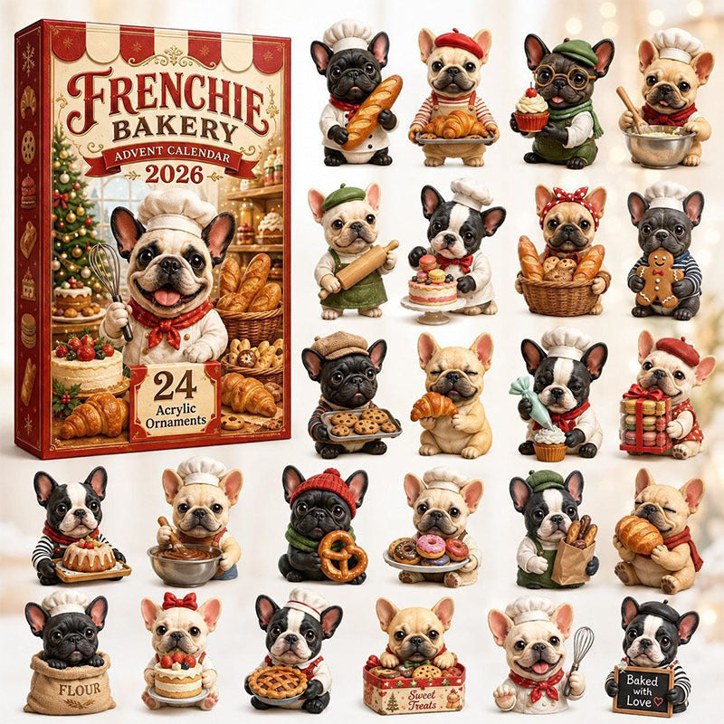 🐶24 Days Bulldog Acrylic Ornament Advent Calendar