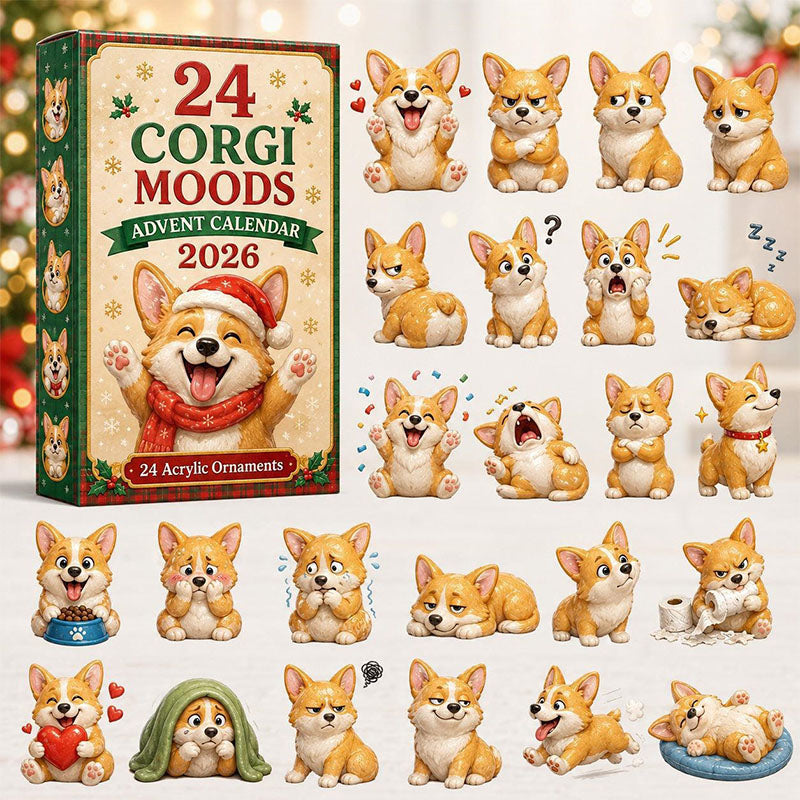 ❤️🐶24 Days Corgi Acrylic Ornament Advent Calendar